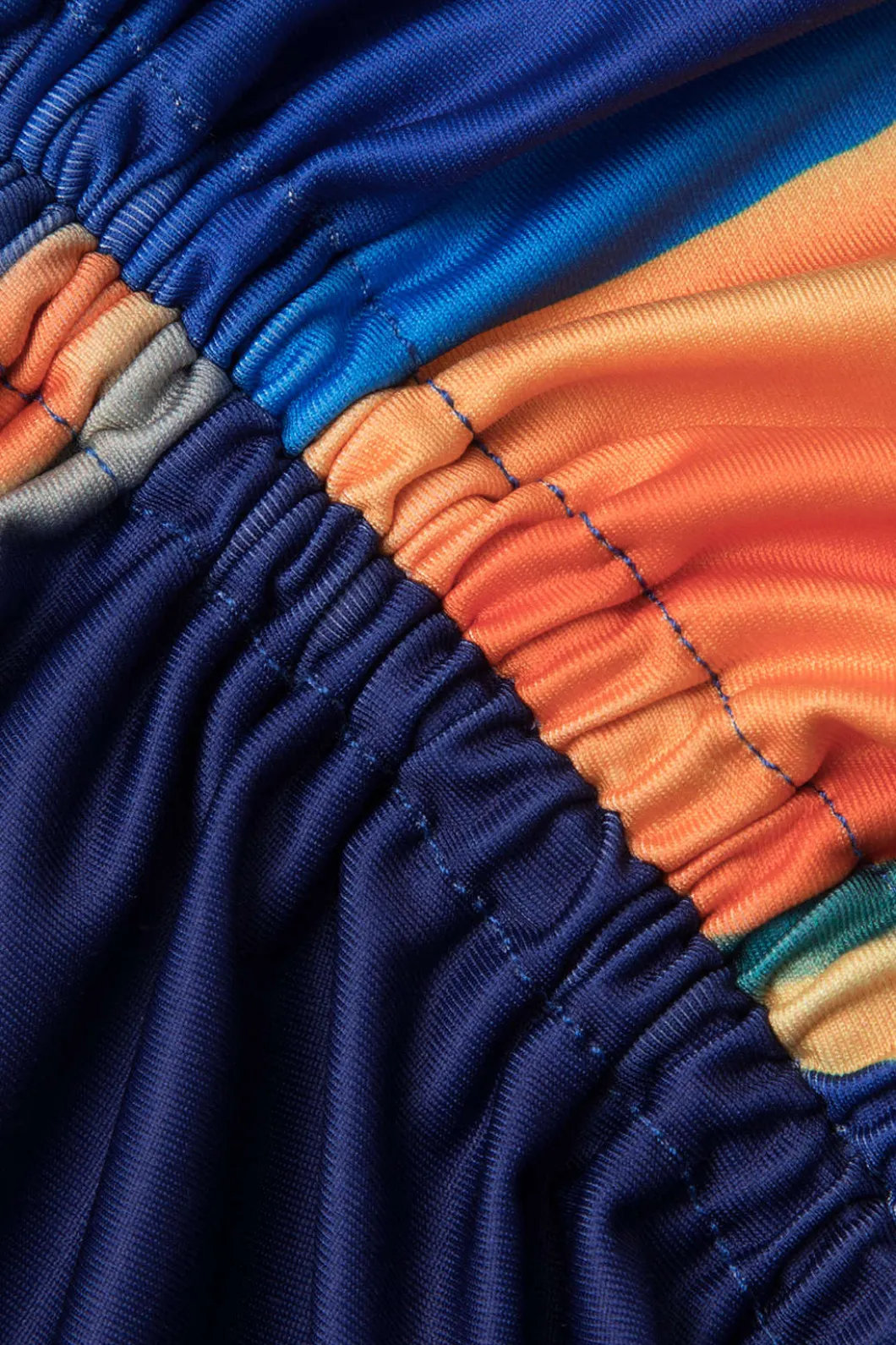 Multi Print One Shoulder Crop Top And Ruched Drawstring Mini Skirt Set>MICAS Discount