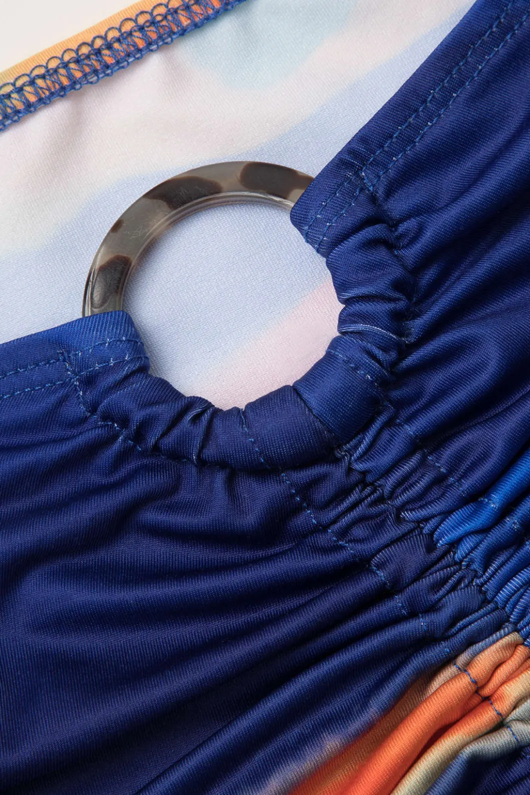 Multi Print One Shoulder Crop Top And Ruched Drawstring Mini Skirt Set>MICAS Discount