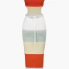Multicolored Stripe Knitted Backless Maxi Dress>MICAS Sale