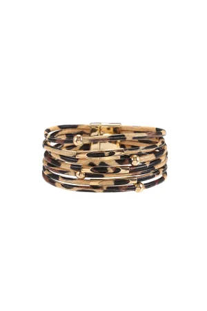 Multi-layer Leopard Print Anklet>MICAS Sale
