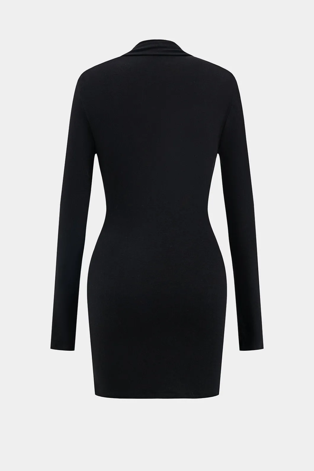 Neck Ring Long Sleeve Mini Dress>MICAS Online