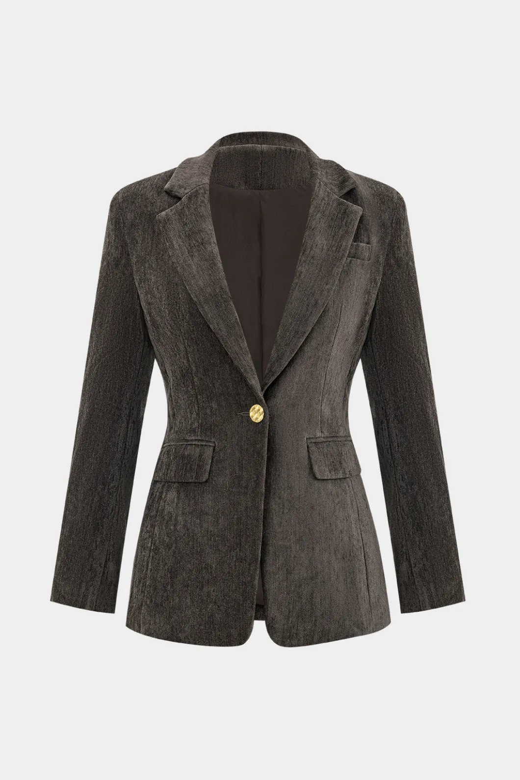 Notched Lapel Fake Button Pocket Blazer And Flared Leg Trousers Set>MICAS Outlet