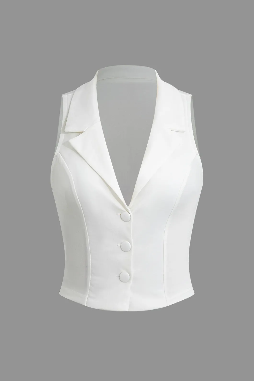 Notched Lapel Vest And Pleated Mini Skirt Set>MICAS Clearance