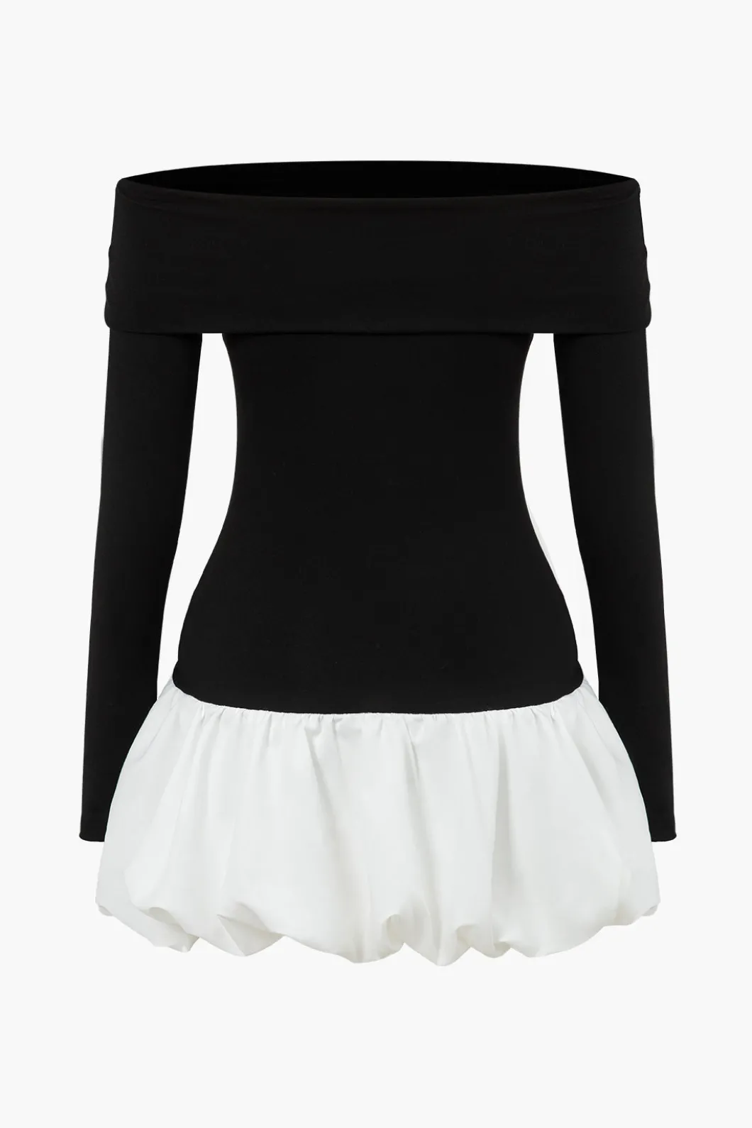 Off Shoulder Patchwork Mini Dress>MICAS Discount