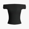 Off-Shoulder Wrap T-shirt>MICAS Best