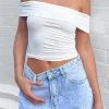 Off-Shoulder Wrap T-shirt>MICAS Best