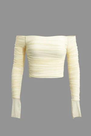 Off-The Shoulder Long-Sleeve Top>MICAS Outlet