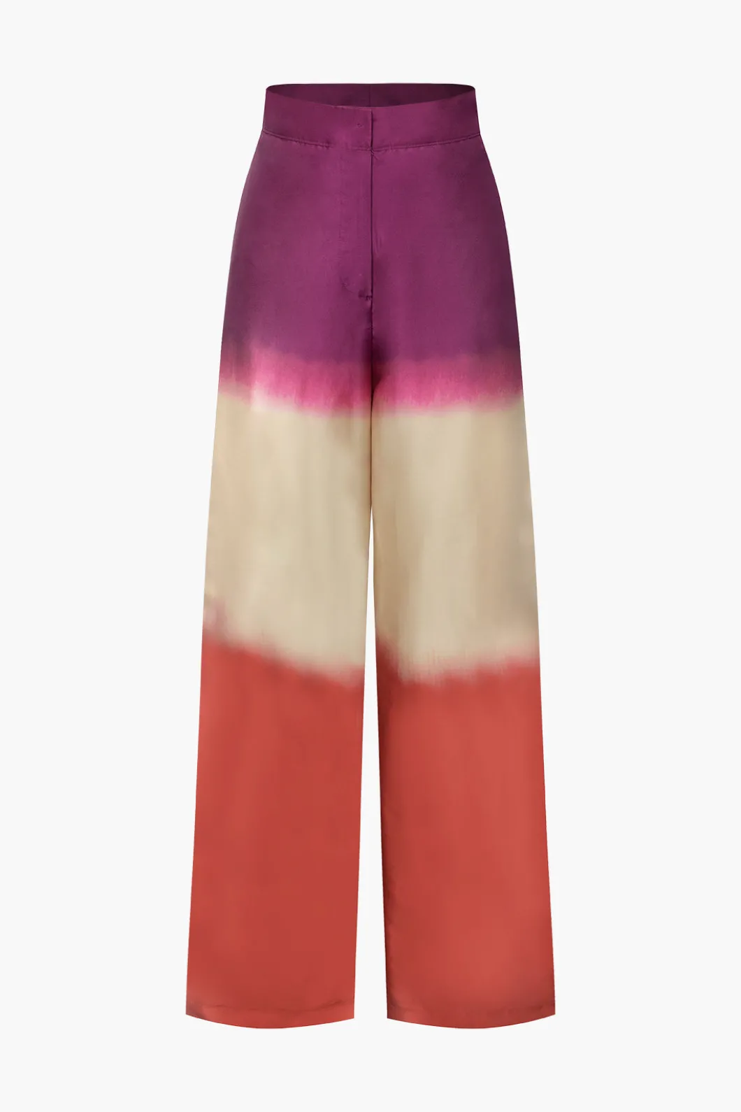 Ombre High Waisted Satin Straight Leg Pants>MICAS Online