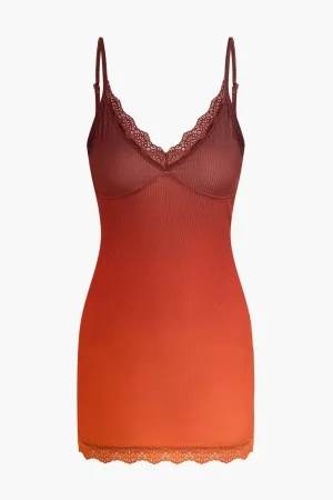 Ombre Lace Trim Mini Dress>MICAS Clearance