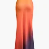 Ombre Mermaid Maxi Skirt>MICAS New
