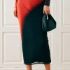 Ombre Mesh Midi Skirt>MICAS Online