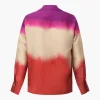 Ombre Satin Long Sleeve Shirt>MICAS Outlet