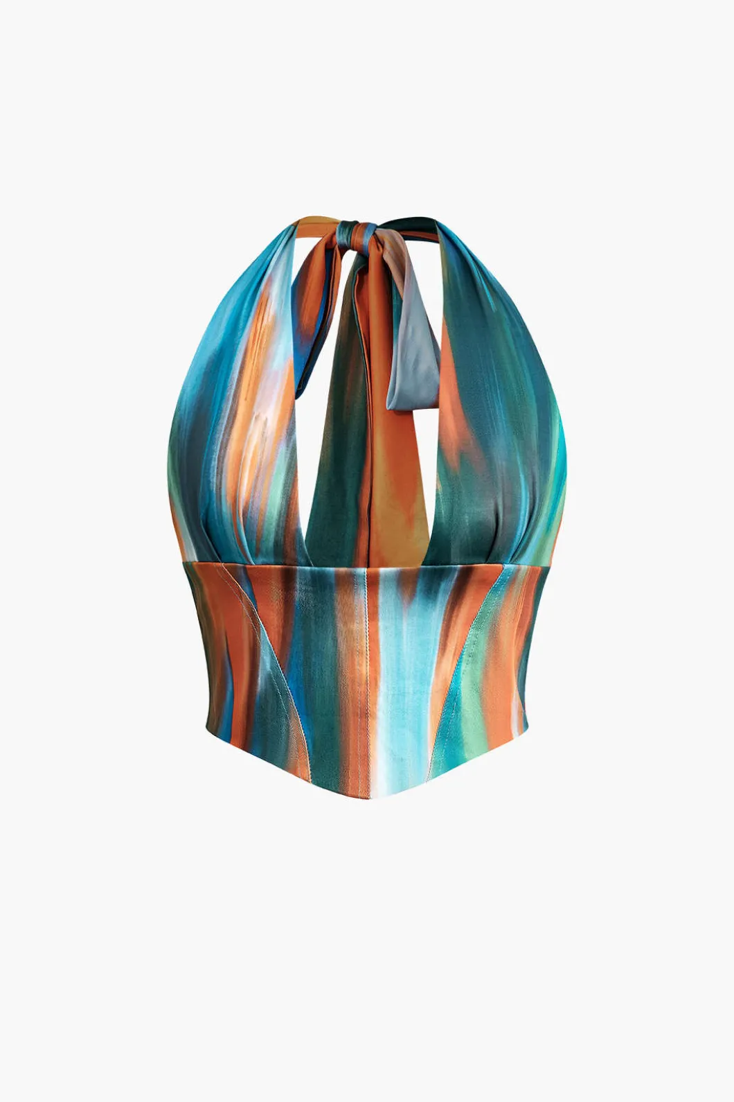 Ombre Tie Halter Tank Top And Mini Skirt Set>MICAS Outlet