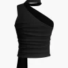 One-shoulder Tank Top With Scarf>MICAS Outlet