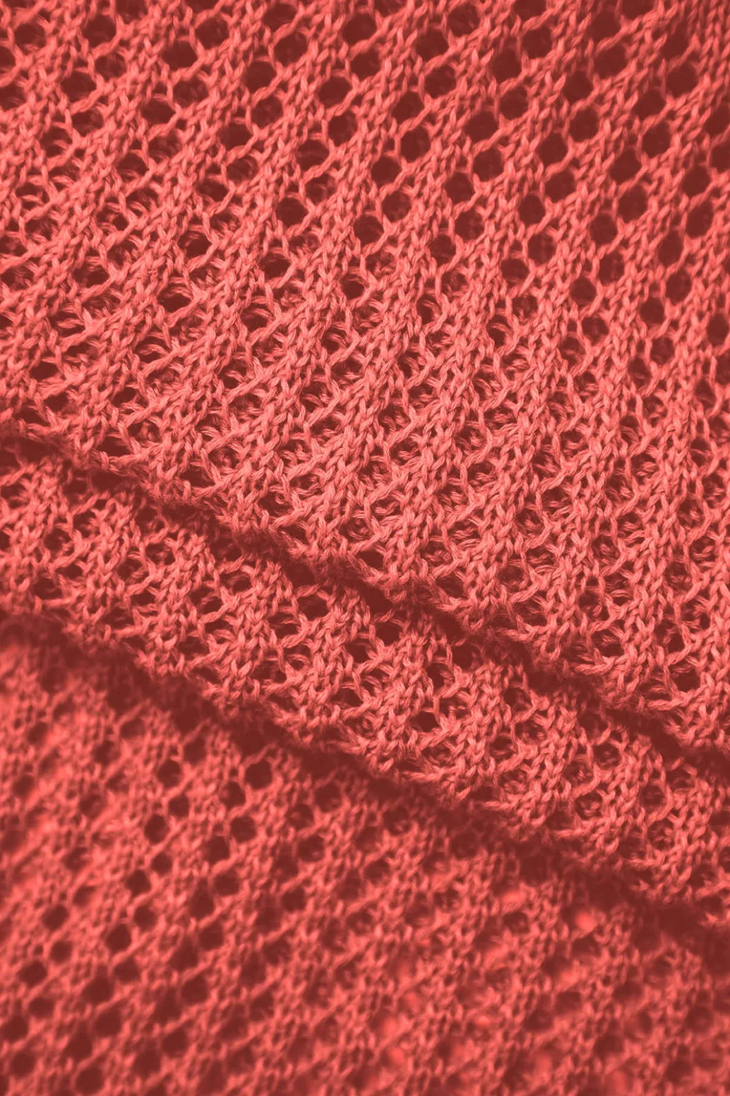 Open Knit Ruffle Hem Cami Mini Dress>MICAS New