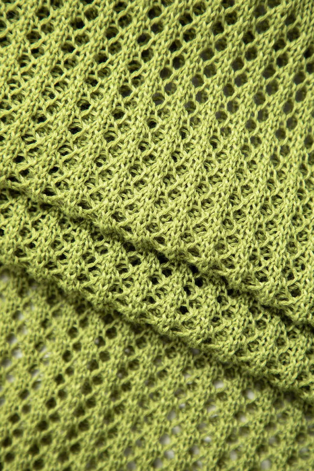 Open Knit Ruffle Hem Cami Mini Dress>MICAS New