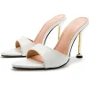 Open Pointed Toe Ankle-strapless High-heeled Sandals>MICAS Online