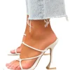 Open Toe Ankle-strapless High Heels>MICAS Clearance