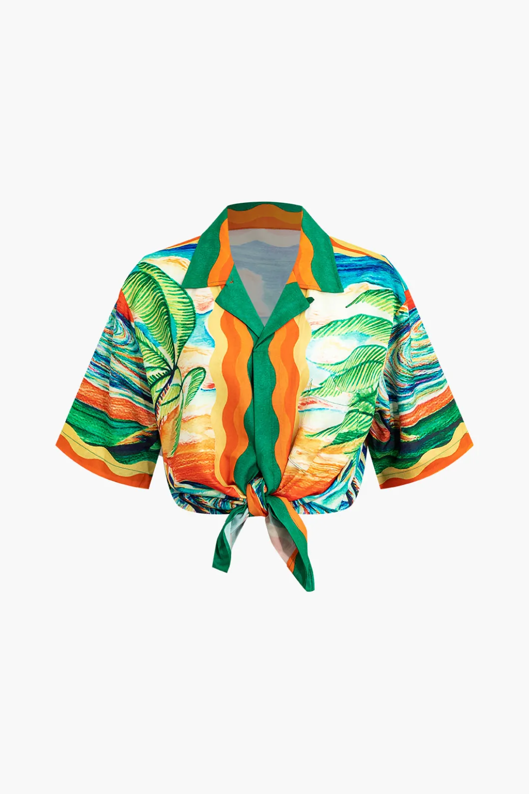 Palm Tree Print Shorts Set>MICAS Hot