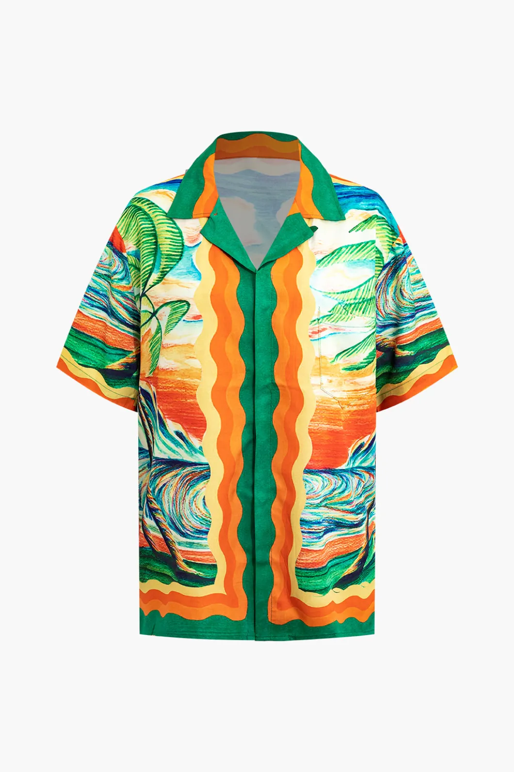 Palm Tree Print Shorts Set>MICAS Hot