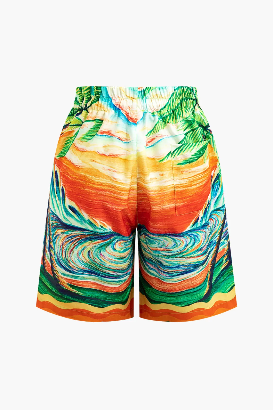 Palm Tree Print Shorts Set>MICAS Hot