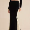 Patchwork Knit Maxi Skirt>MICAS Best
