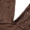 Patchwork Lace Tie V-neck Cami Top>MICAS Clearance