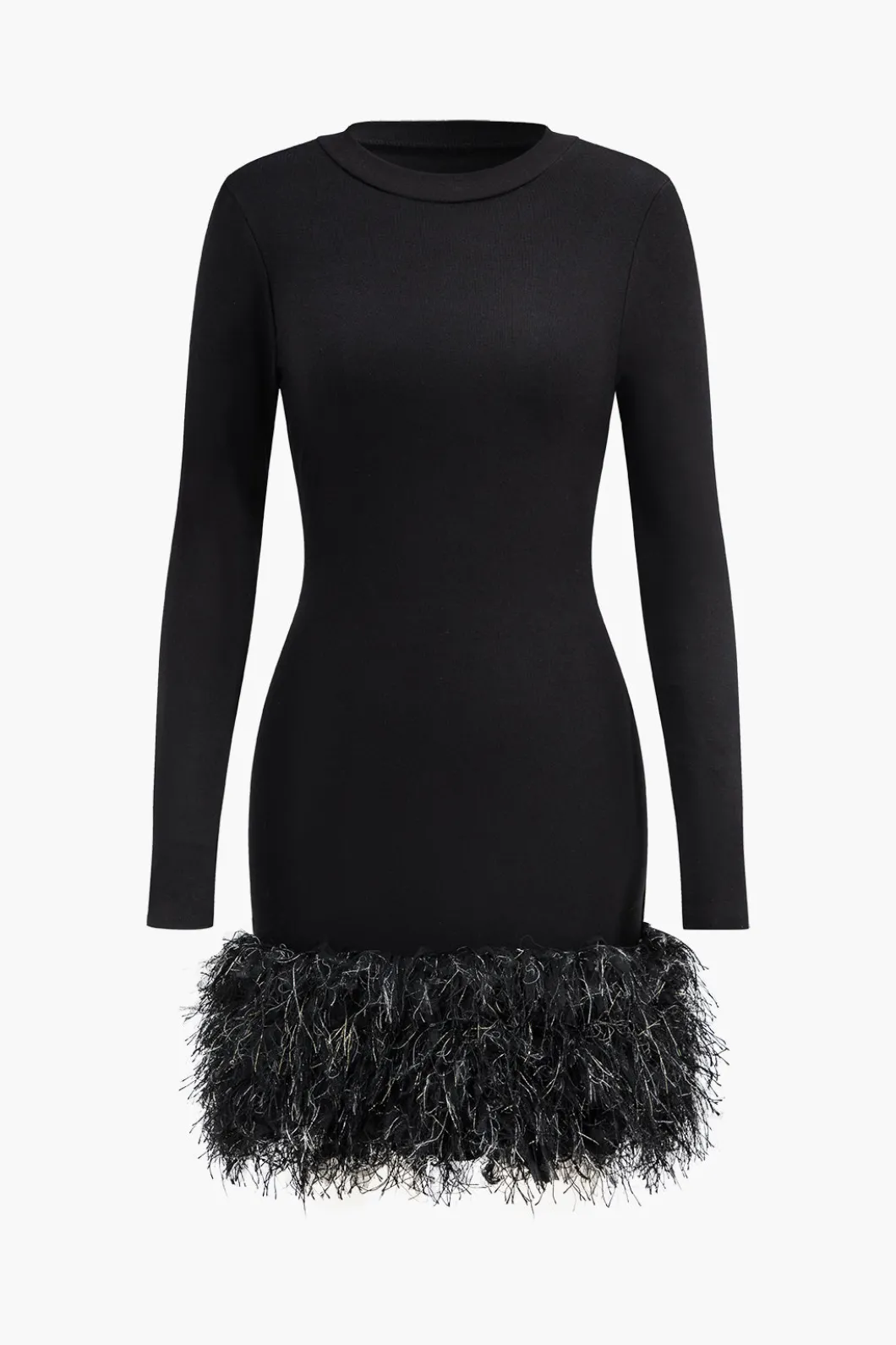 Patchwork Long Sleeve Mini Dress>MICAS Hot