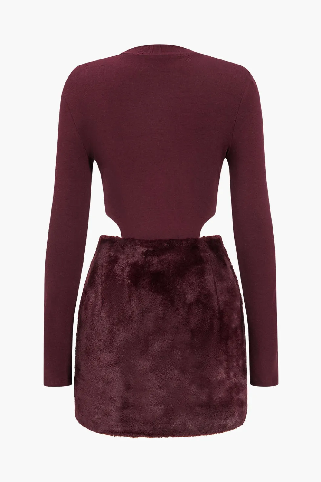 Patchwork Long Sleeve Mini Dress>MICAS New