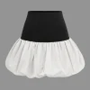 Patchwork Puff Mini Skirt>MICAS Fashion