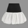 Patchwork Puff Mini Skirt>MICAS Fashion