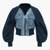 Patchwork Zipper Denim Outerwear Jacket>MICAS Fashion