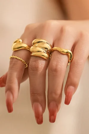 4pc Metal Ring Set>MICAS Sale