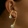 1pc Pearl Curve Earring>MICAS Sale
