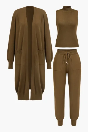 3pc Sweater Pocket Drawstring Pants Set>MICAS Online