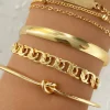 4-pcs Metal Chain Bracelet Set>MICAS Discount