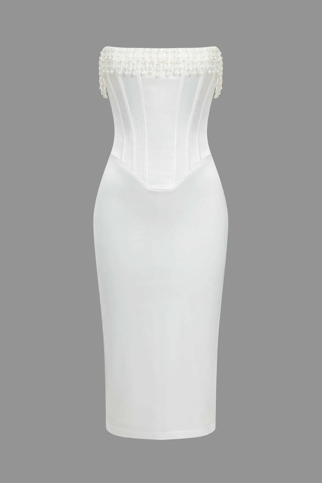 Pearl Braided Eyelet Corset Midi Dress>MICAS Discount