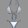 Pearl Detail Halter 2-piece Bikini Set>MICAS Best