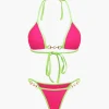 Pearl Detail Halter 2-piece Bikini Set>MICAS Best