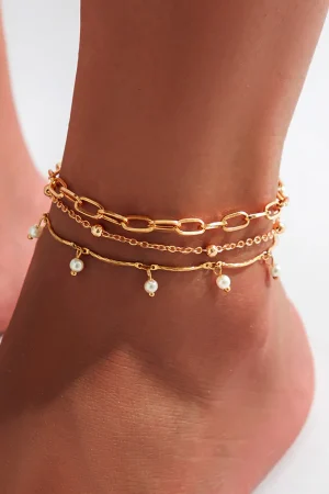Pearl Layer Anklet>MICAS Discount