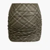 Plaid Print Tie Front Mini Skirt>MICAS New