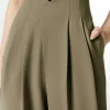 Pleated Asymmetrical Wide Leg Trousers>MICAS Outlet