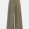 Pleated Asymmetrical Wide Leg Trousers>MICAS Outlet