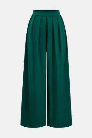 Pleated High Waist Wide Leg Trousers>MICAS Clearance