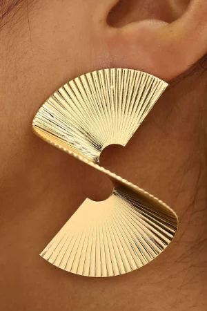 Pleated Metal Earrings>MICAS Discount