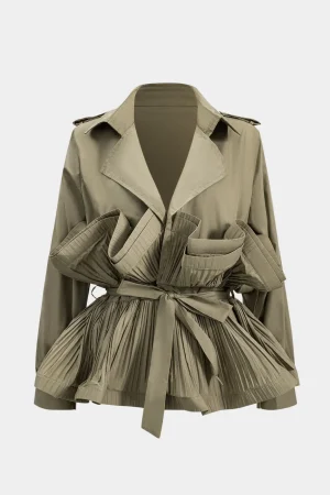 Pleated Ruffle Tie-Up Jacket>MICAS Sale
