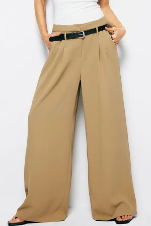Pleated Wide Leg Pants With Belt>MICAS Discount