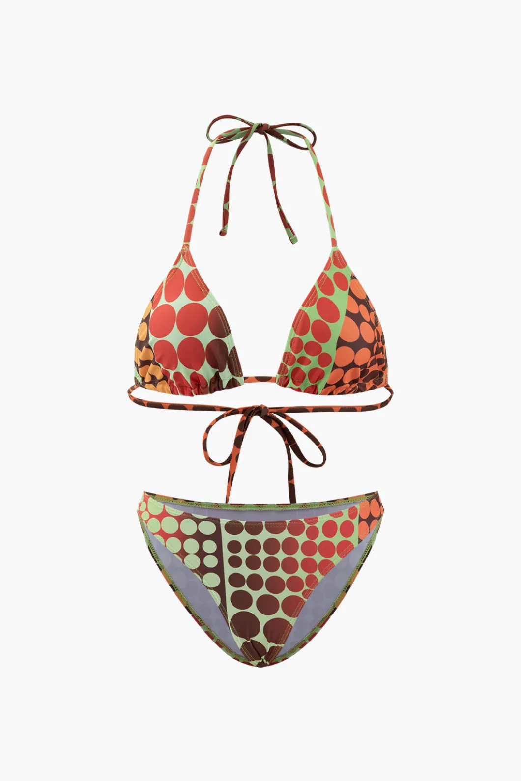 Polka Dot Bikini With Headscarf And Sarong Set>MICAS Best