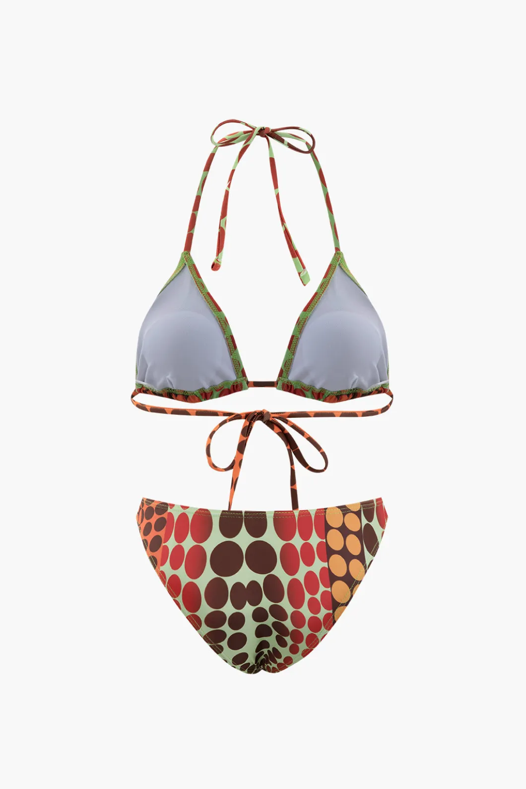 Polka Dot Bikini With Headscarf And Sarong Set>MICAS Best