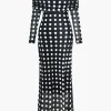 Polka Dot Print Off Shoulder Maxi Dress>MICAS Online